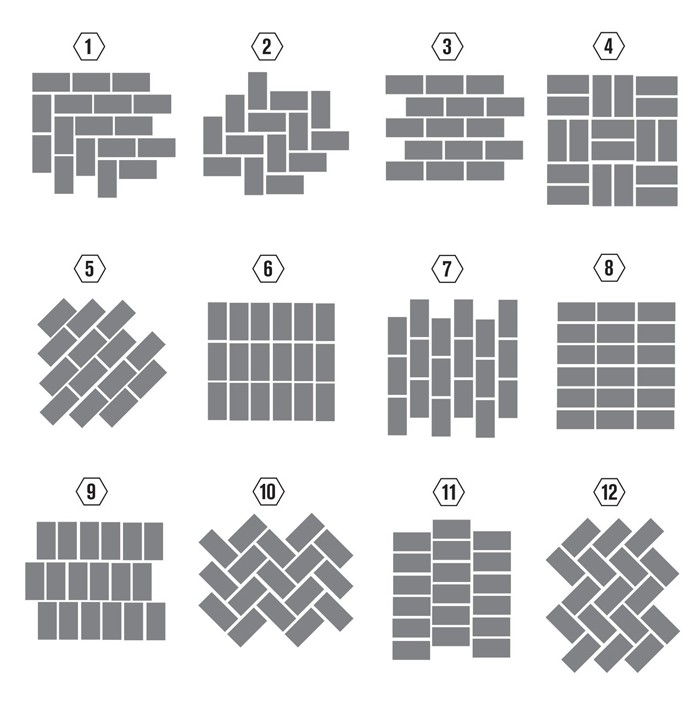 12 Kiểu ốp lát khi dùng gạch thẻ giả gỗ