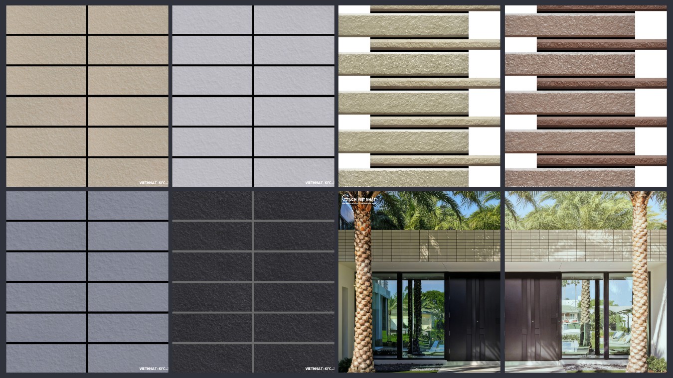 6 mẫu gạch ốp ngoài trời Việt Nhật KFC