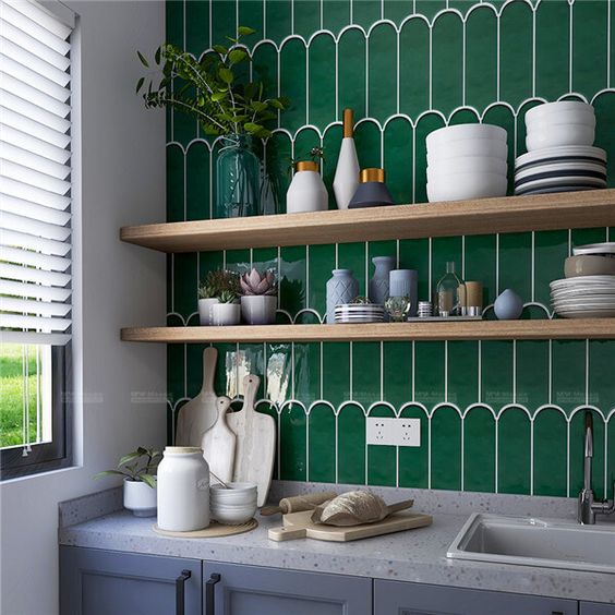 gạch mosaic lông vũ M9312 (Màu xanh đậm)