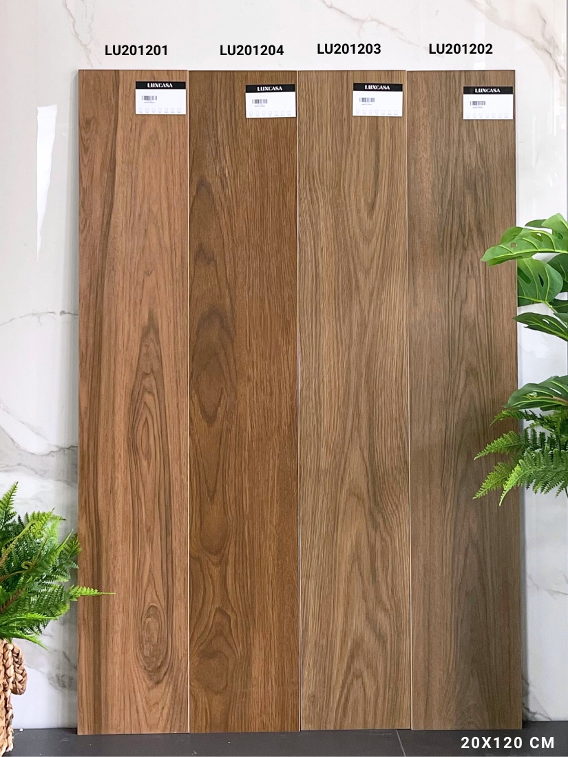 Mẫu gạch giả gỗ khổ lớn 20x120 cm đang là xu hướng mới trong nội thất