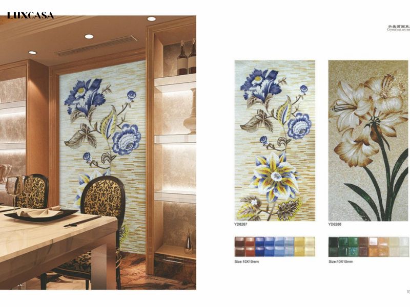 Gạch tranh 3d ốp phòng khách đơn giản mà mang lại vẻ đẹp riêng biệt