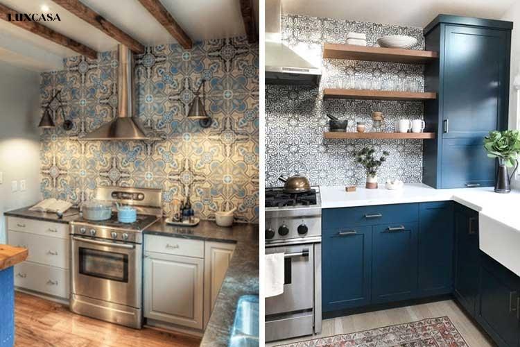 Đây là một mẫu gạch bông với hoa tiết lặp lại mang đến nét đẹp cổ điển