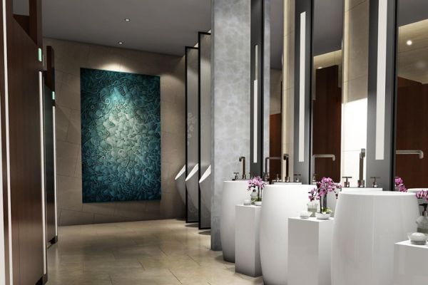 Mã gạch lát nền nhà vệ sinh LU66166 giả đá bề mặt mờ