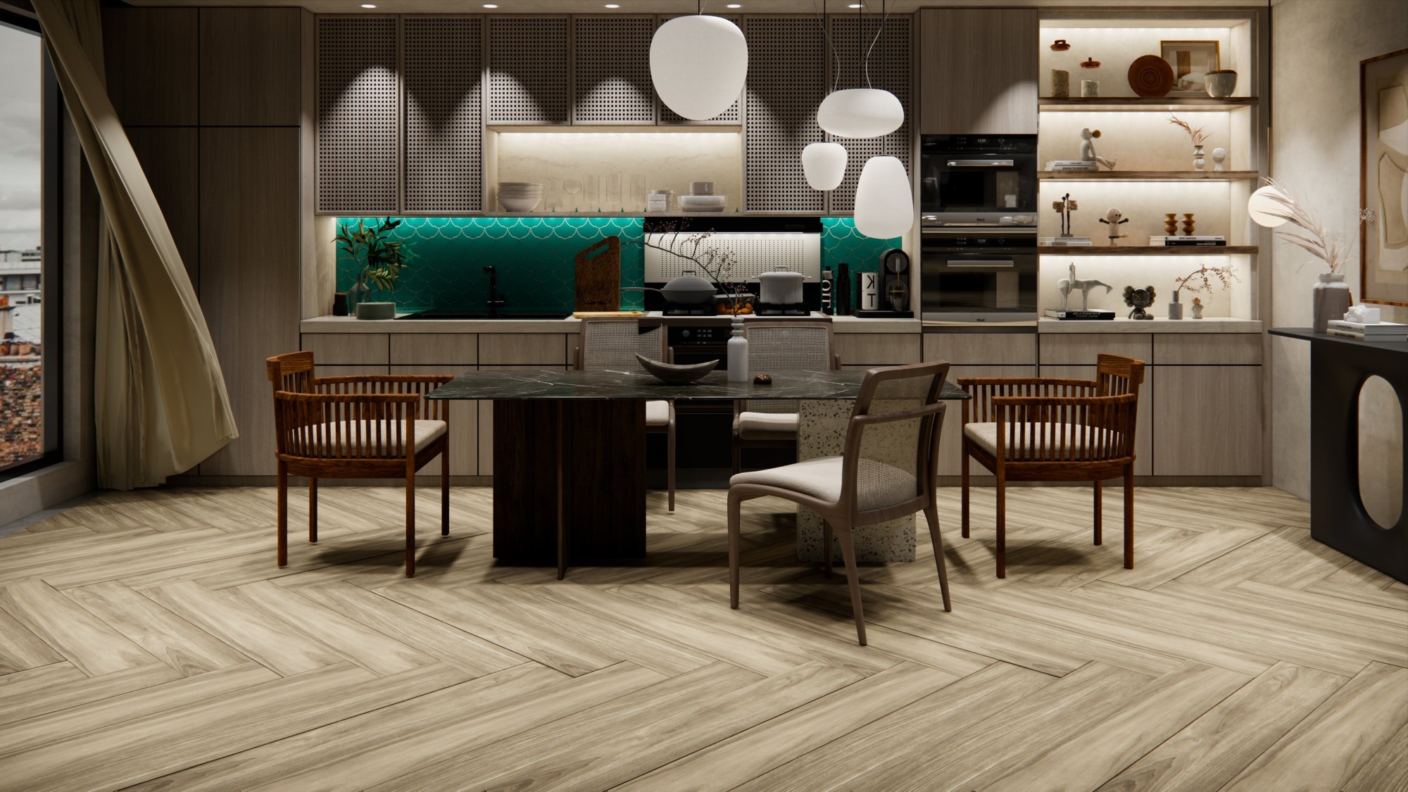 Gạch giả gỗ lát nền 200x1200 LUBL122L12IS