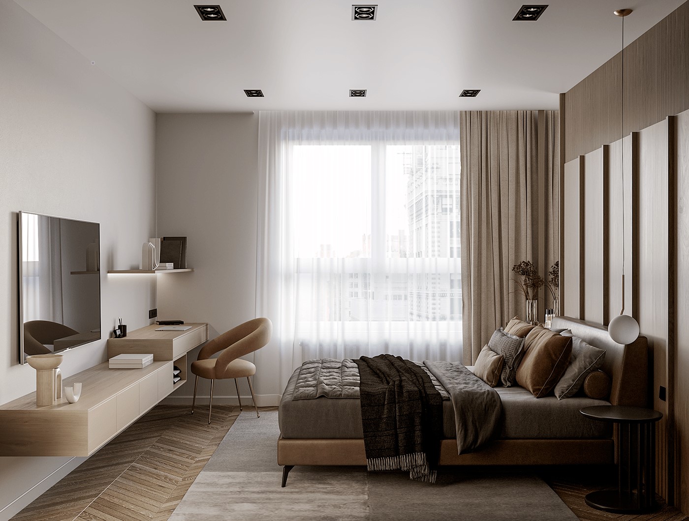 Sử dụng gạch lát vân gỗ làm tăng tính thẩm mỹ cho căn phòng