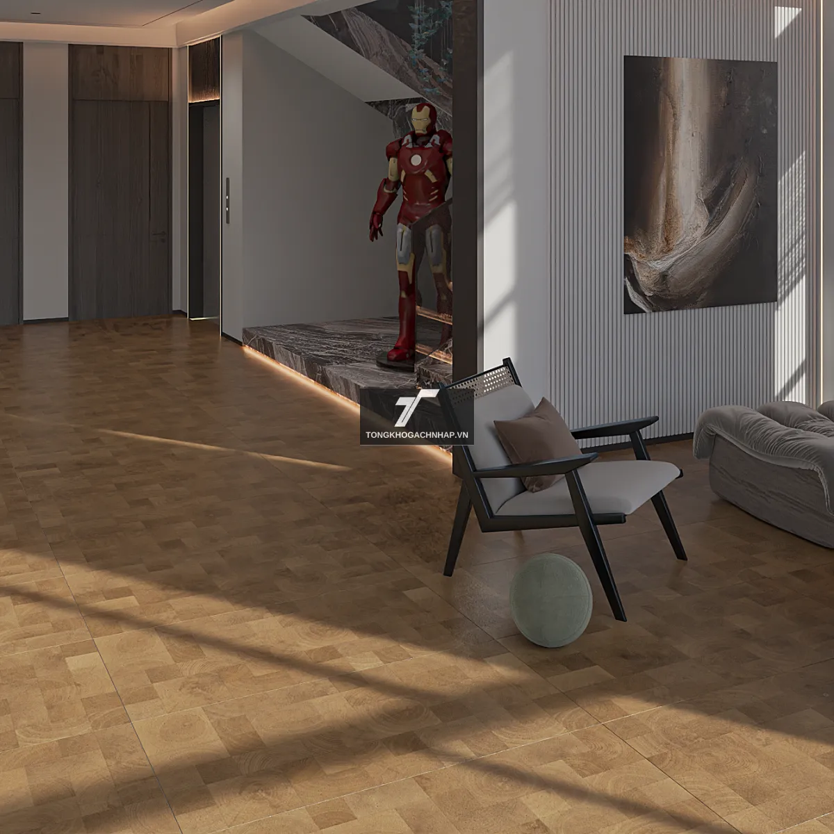 Mẫu gạch lát nền giả gỗ - tongkhogachnhap.vn