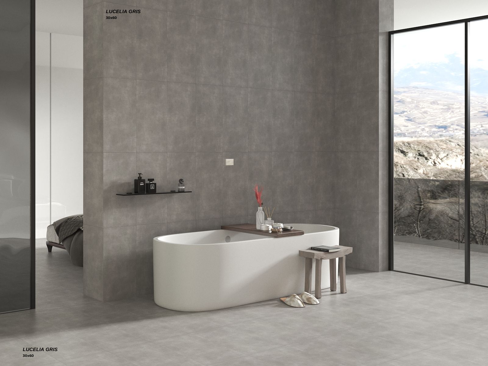 Gạch giả xi măng mờ 300x600 LUCELIA GRIS