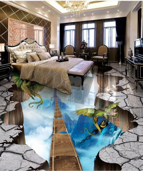 Mẫu gạch lát nền 3d cho bạn cảm giác như đang ở trên cao tuyệt đẹp