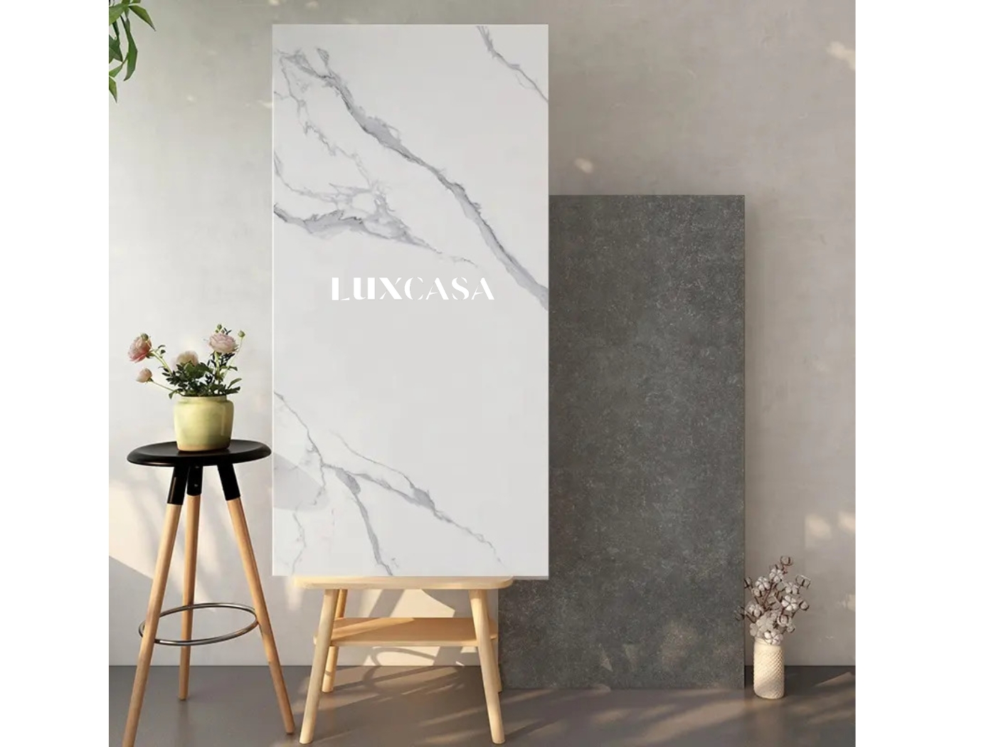 mẫu gạch lát nền vân đá marble màu trắng