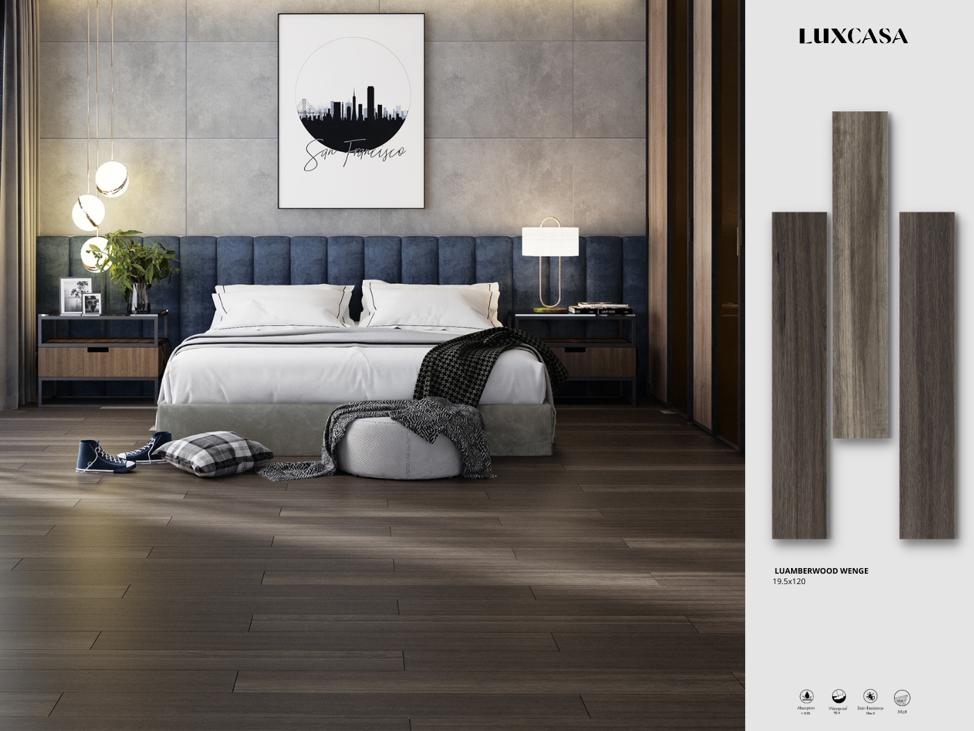 mẫu gạch lát nền giả gỗ 20x120 màu tối