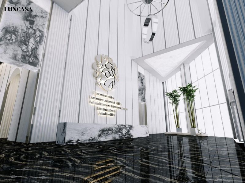 Mẫu gạch màu đen vân marble