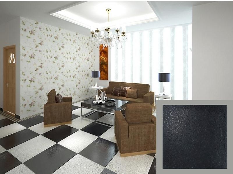 gạch giả đá lát nền phòng khách 60x60