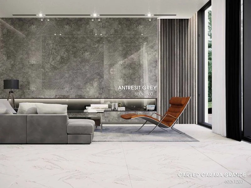 Chọn gạch lát phòng khách phù hợp cho gia chủ mệnh kim