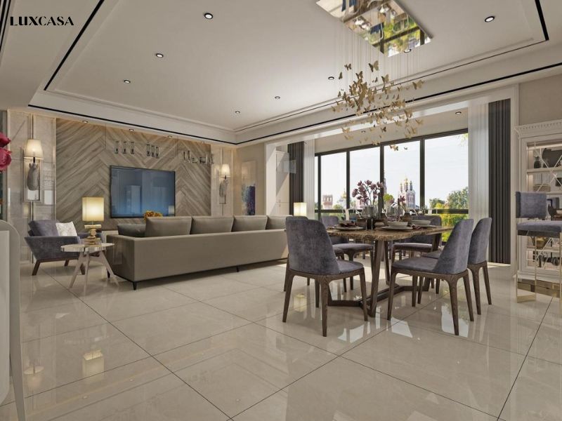 Ton sur ton khi xây dựng phòng khách