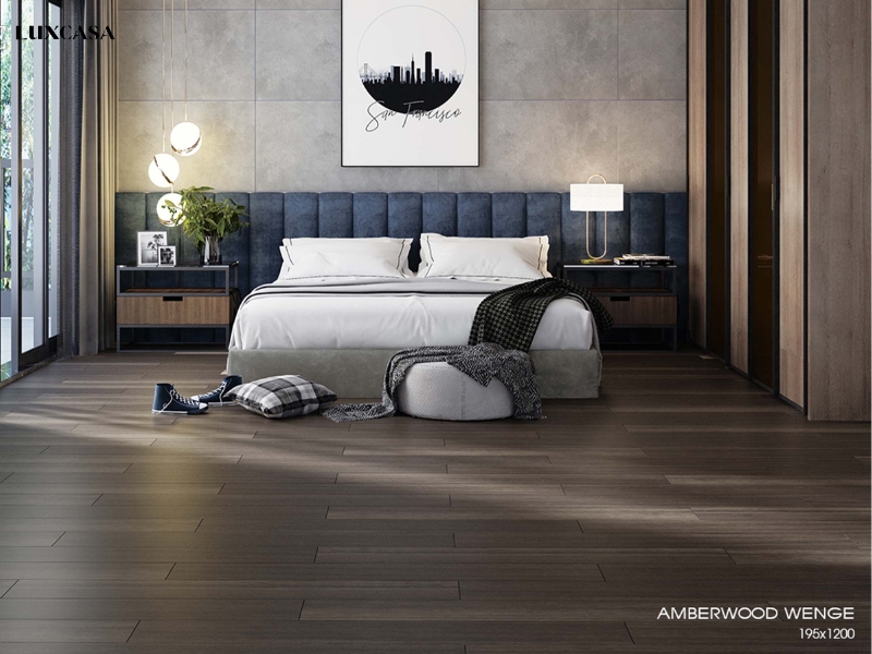 Mẫu gạch lát phòng ngủ cho các chung cư, nhà phố đơn giản mà vẫn thể hiện sự sang trọng cao cấp