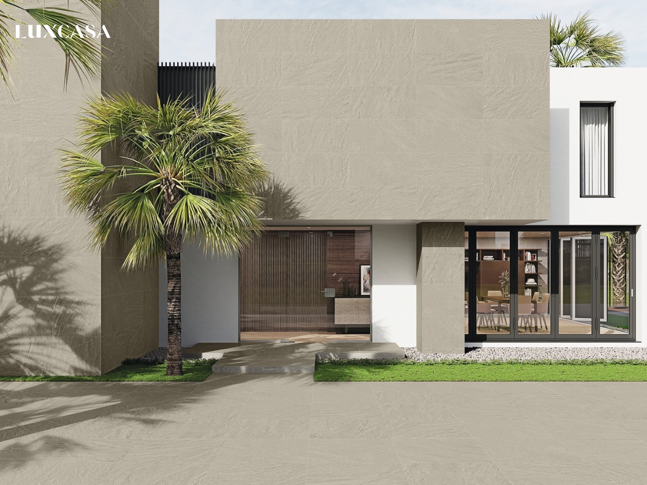 Dòng gạch stone chuyên ốp mặt tiền với khả năng chống thấm cực tốt và có gu thẩm mỹ