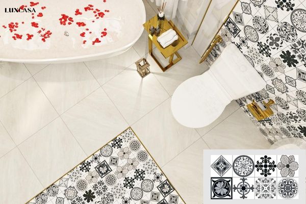 Mẫu gạch bông 30x60 ốp nhà vệ sinh trang trí mã LUST36201