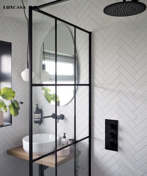 Hình ảnh khác của gạch thẻ ốp tường kiều xương cá cho nhà vệ sinh