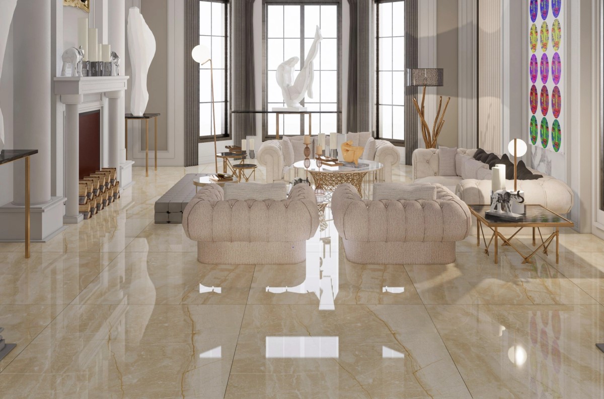 Gạch giả đá ốp lát phòng khách 120x120 LUBL12003