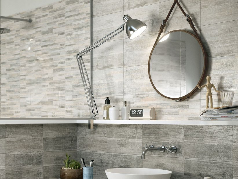 Mẫu gạch ốp tường 30x60 bề mặt mờ nhám, giúp căn phòng có cảm giác tự nhiên và mộc mạc