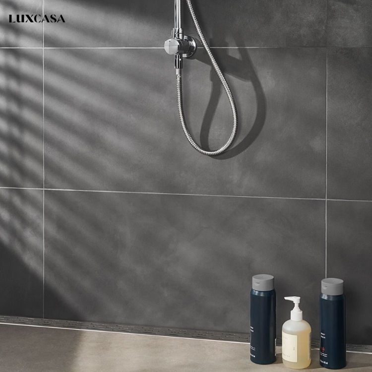 Mẫu gạch ốp tường đơn sắc màu xám verve 40x80