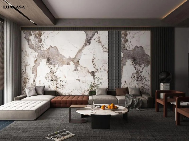 Mẫu gạch khổ lớn 80x260cm, mã là LUXT268910-D, chất lượng và độ thẩm mỹ nó mang lại rất lớn nên được sử dụng nhiều ở phòng khách, đại sảnh,...