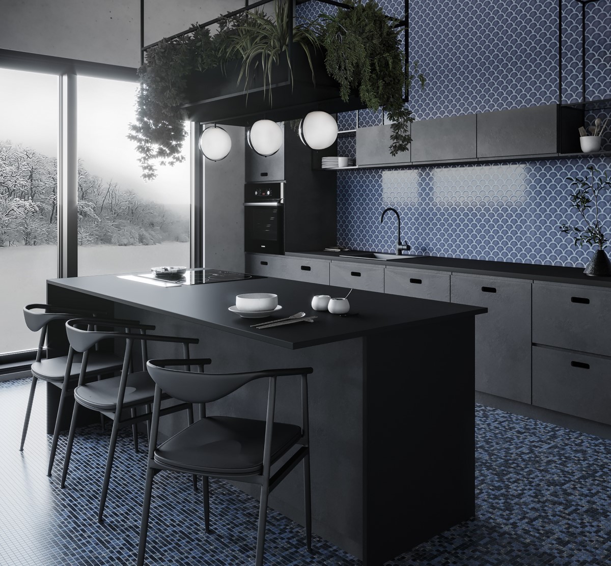 Gạch ốp màu xanh dương là sự kết hợp hoàn hảo giữa tính năng và thẩm mỹ, mang đến một không gian sống mới mẻ và thư thái cho căn phòng của bạn