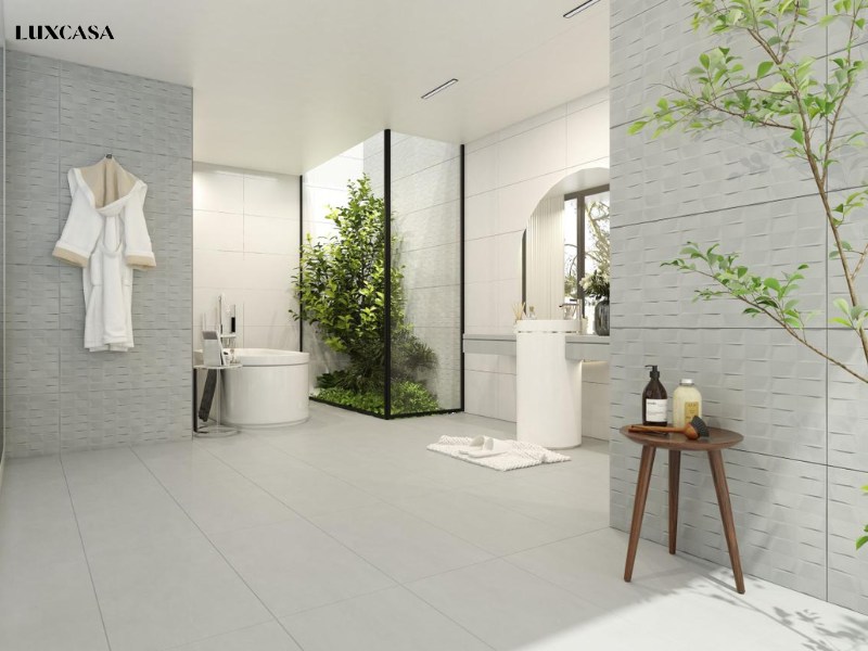 Đối với những mẫu gạch ốp tường 40x80 trang trí chúng hợp với kiểu thiết kế hiện đại, tối giản