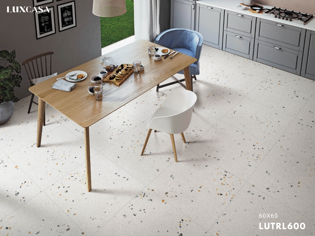 gạch lát nền terrazzo 60x60 hạt đá nổi bật