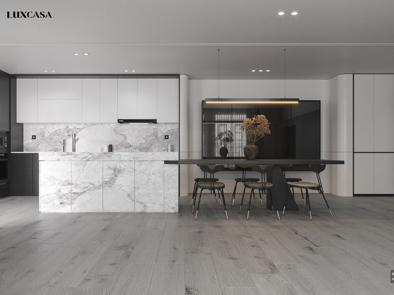 Mẫu gạch LUKONTY OAK SNOW kích thước 195x1200x9mm được LUXCASA nhập khẩu trực tiếp từ nhà mẫy Ấn Độ