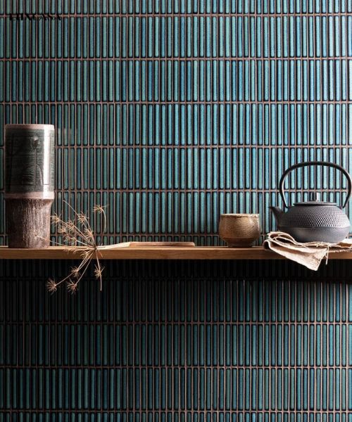 Mẫu gạch thẻ mosaic ốp tường nhà bếp theo kiểu đơn giản