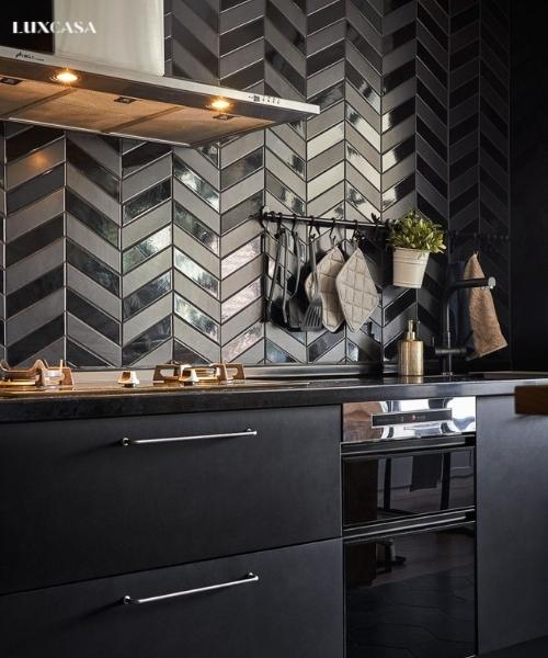 Gạch ốp bếp hình binh hành