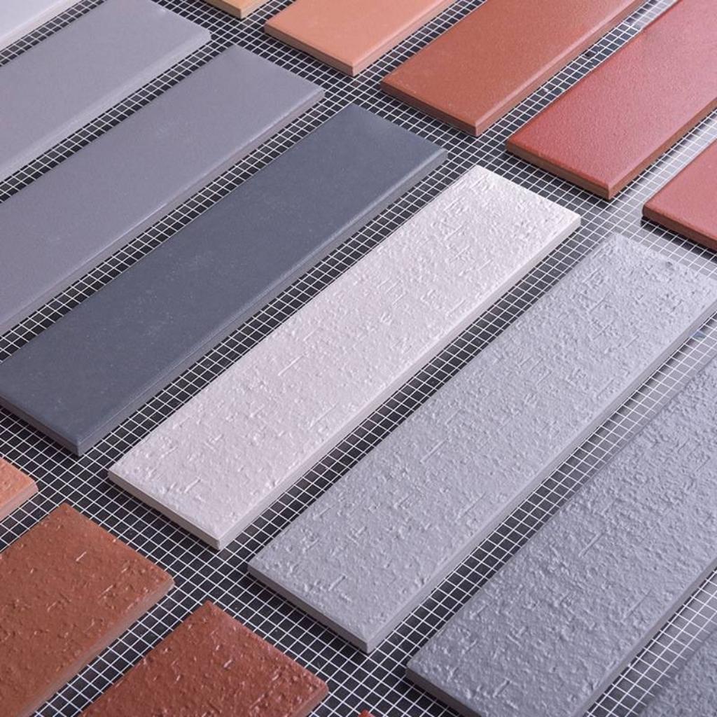 Mẫu gạch thẻ ốp mặt tiền với đầu đủ màu sắc kích thước 60x240mm,