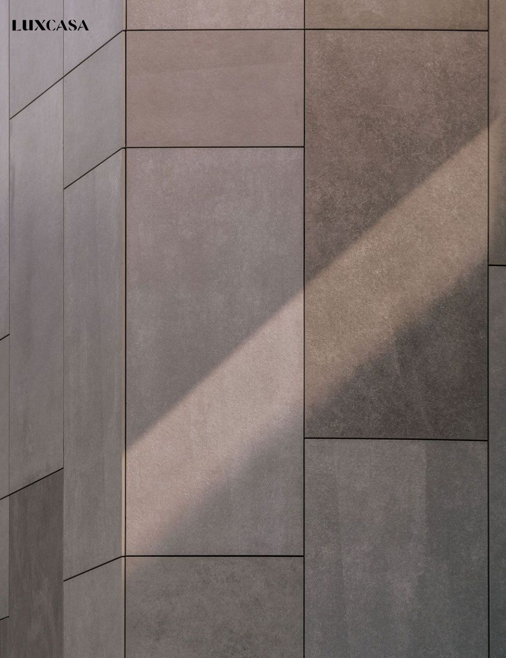 Mẫu gạch ốp mặt tiền nhà màu ghi đẹp