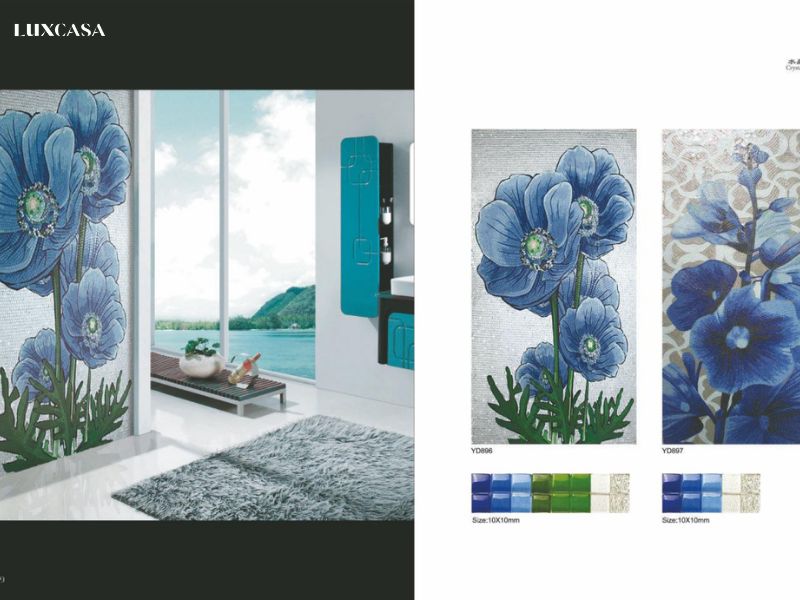 Mẫu gạch 3d ốp tường phòng khách