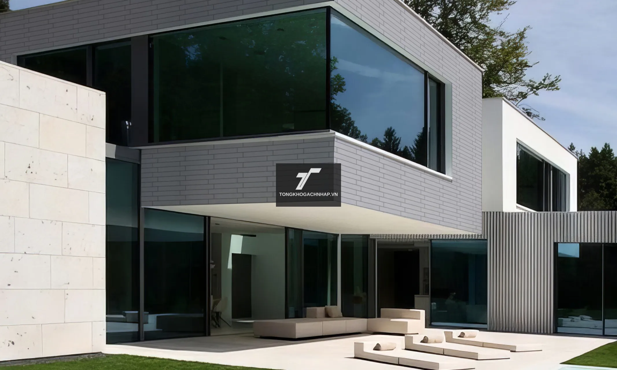 Mẫu gạch thẻ ốp mặt tiền SDK