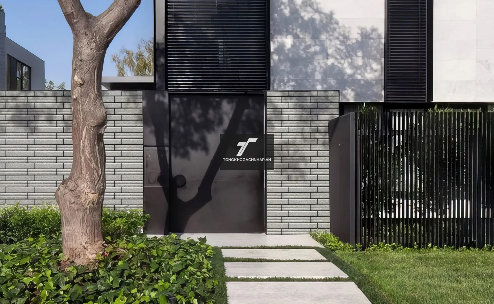 Mẫu gạch thẻ viêt nhật ốp mặt tiền CRA