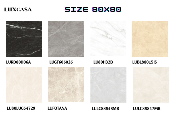 Ốp gạch giả đá với kích thước 80x80