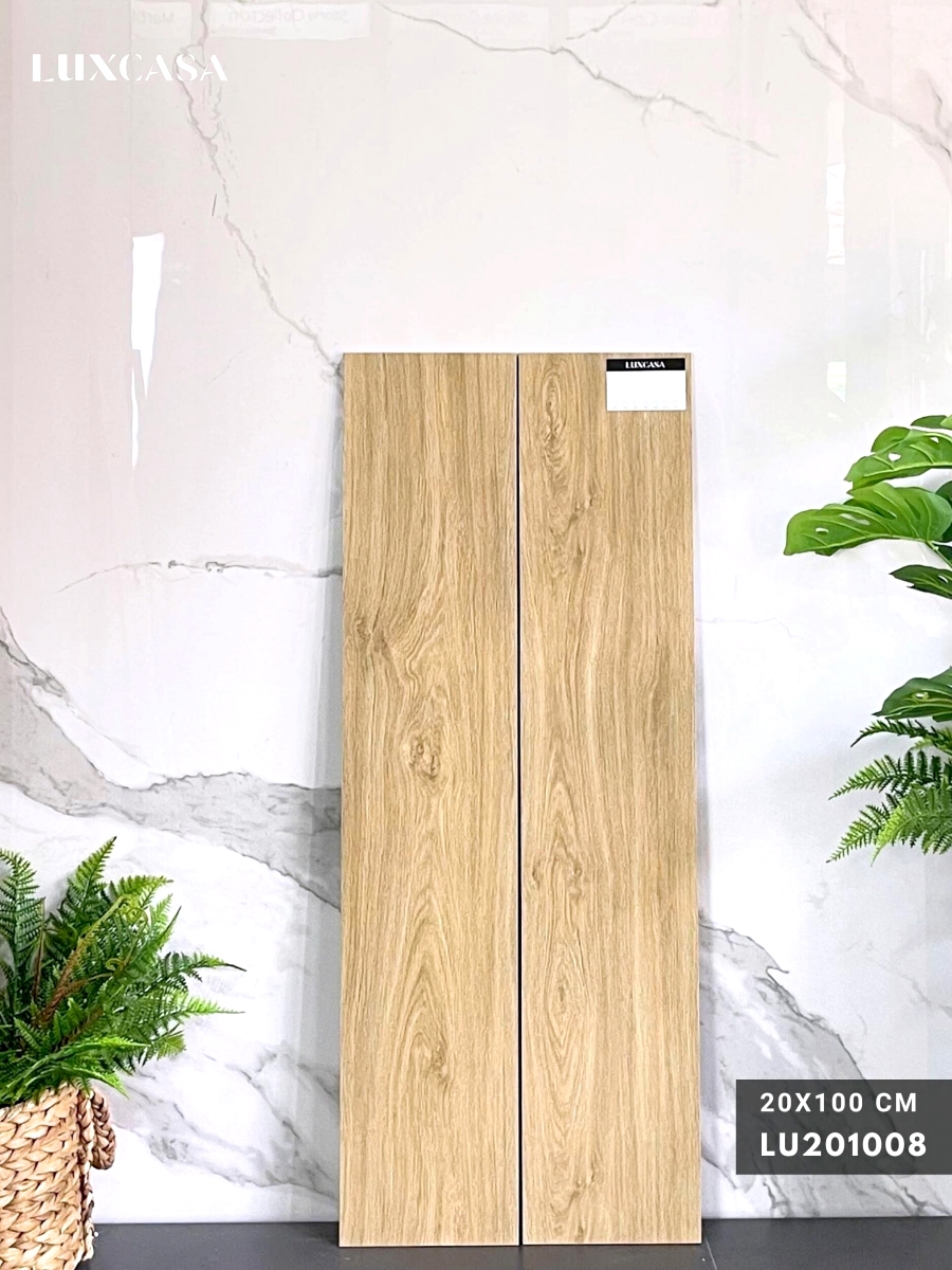 Gạch vân gỗ màu sáng 20x100cm LU201008
