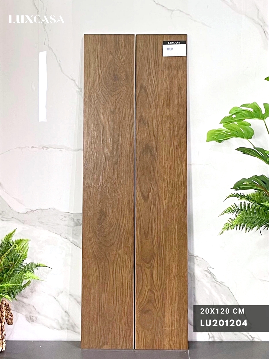 Gạch giả vân gỗ màu nâu LU201204