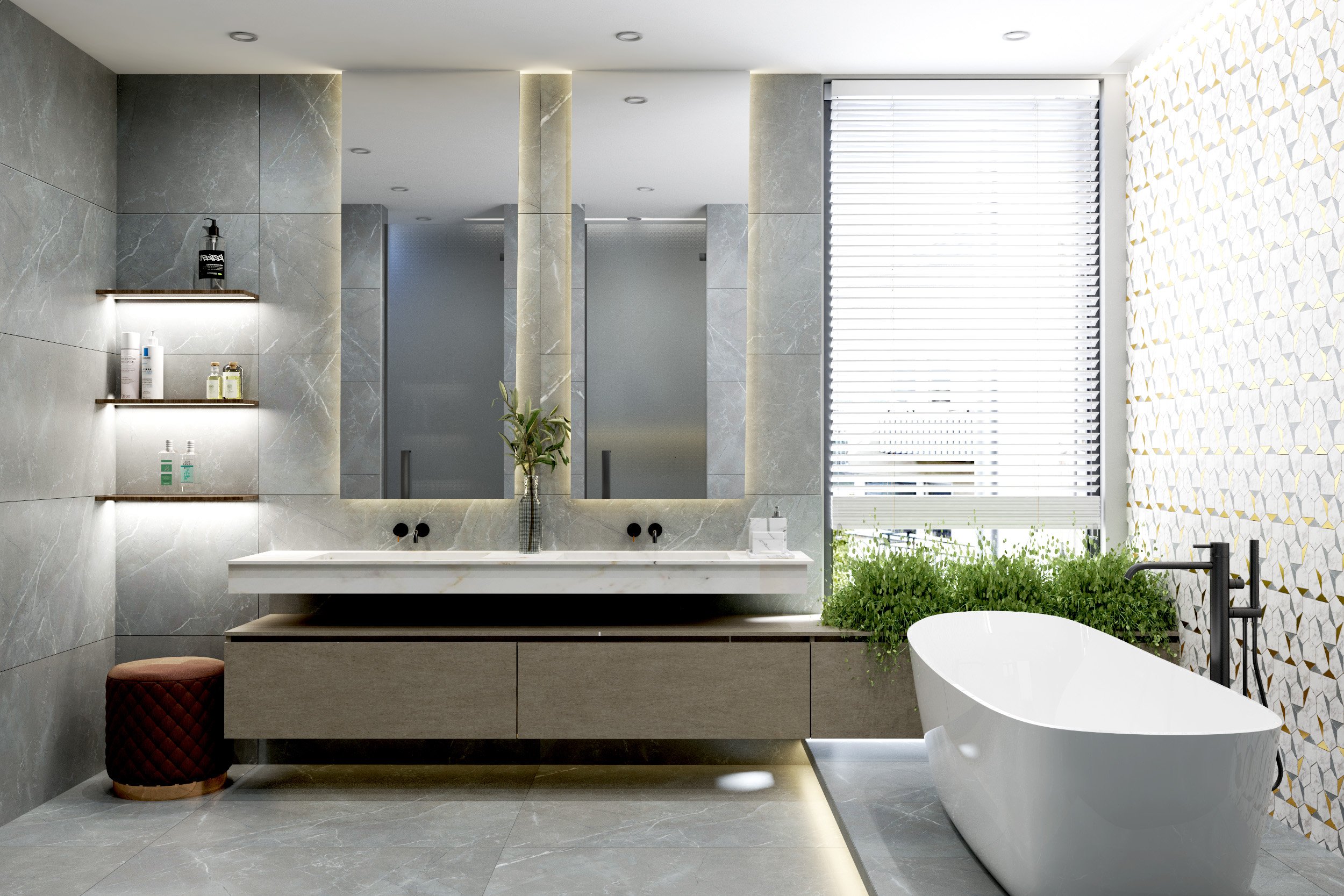 Hình ảnh thực tế và phối cảnh gạch LUEHXSILVER