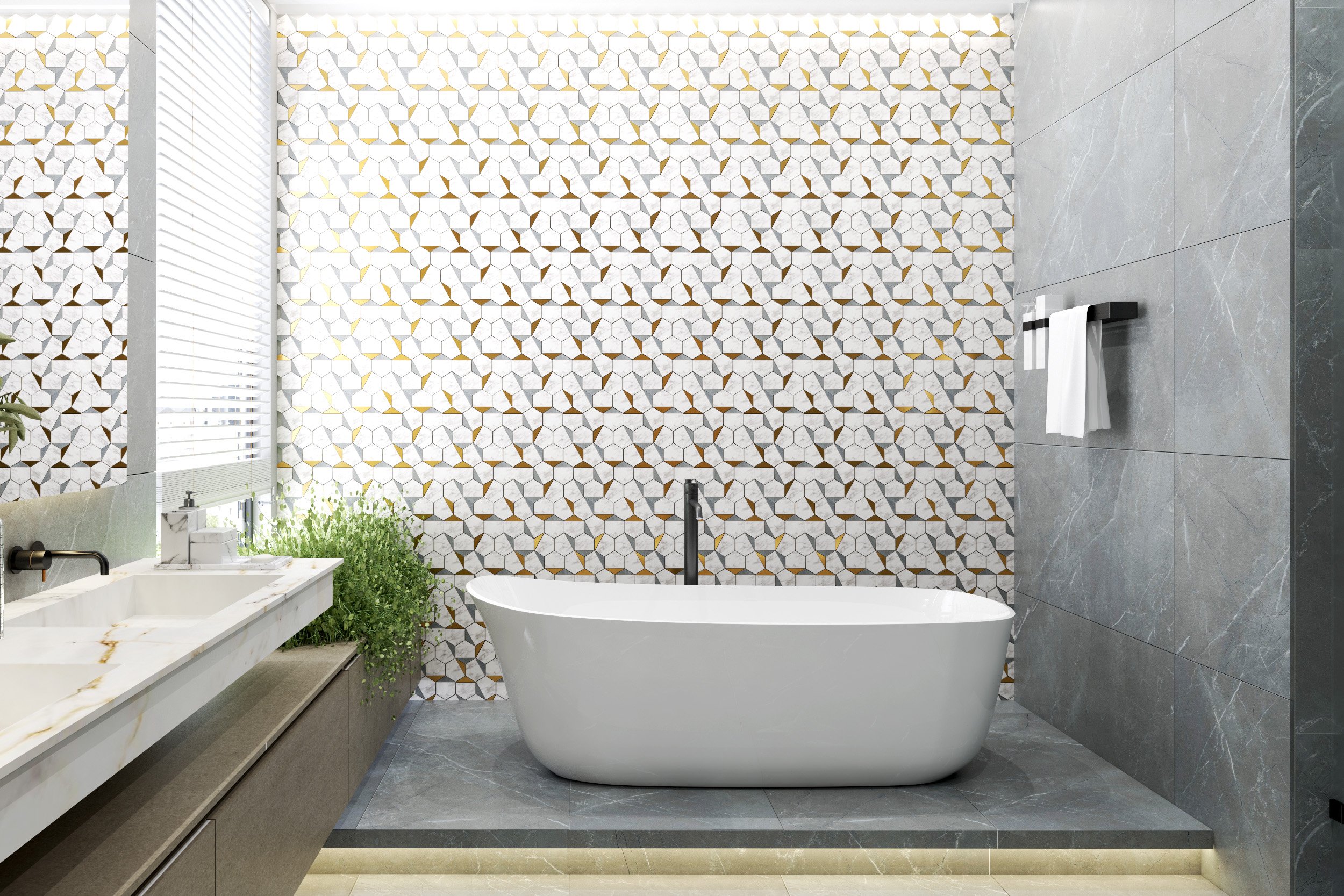 Hình ảnh thực tế và phối cảnh gạch LUEHXSILVER