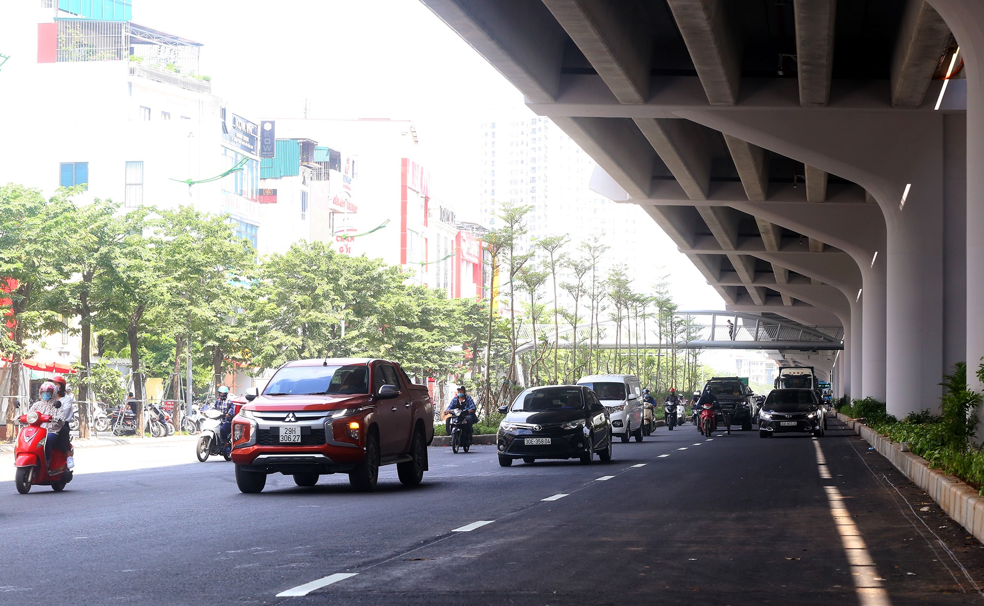 tuyến đường đang lưu thông khá tốt