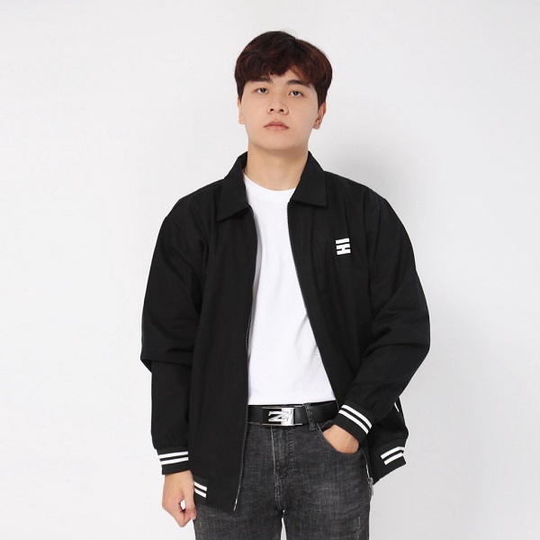 Áo khoác kaki nam cao cấp Bomber Varsity cổ bẻ