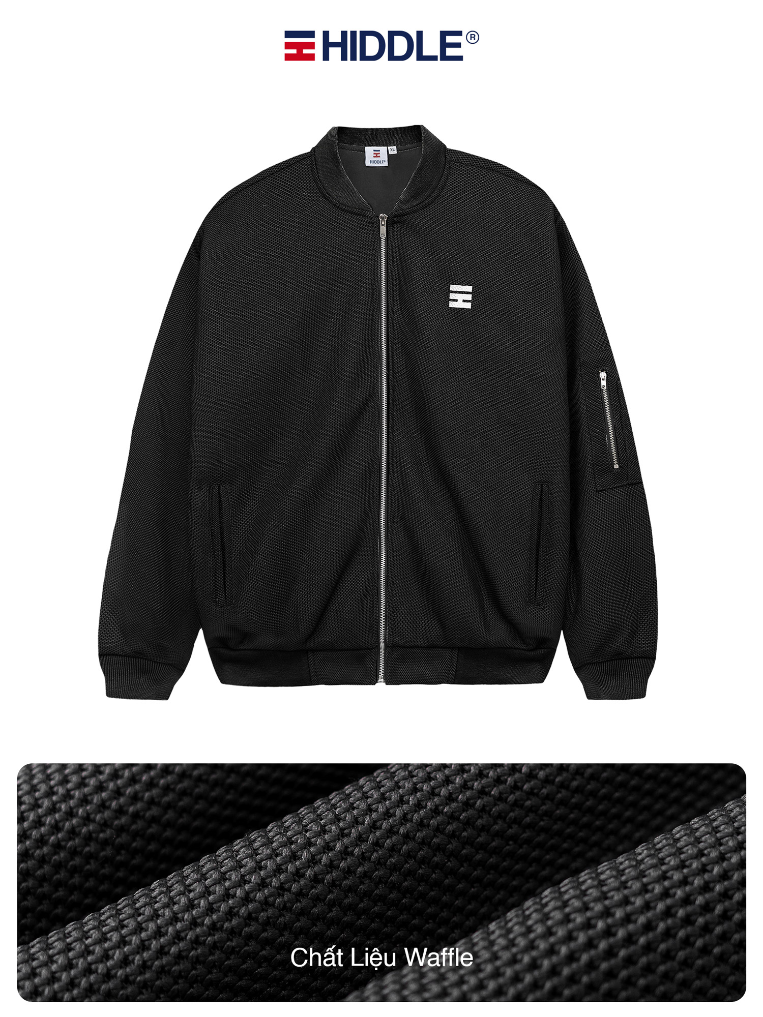 Áo khoác bomber basic nam cao cấp Hiddle H12-AK2