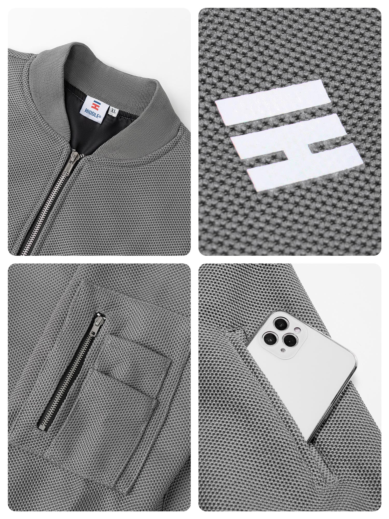 Áo khoác bomber basic nam cao cấp Hiddle H12-AK2