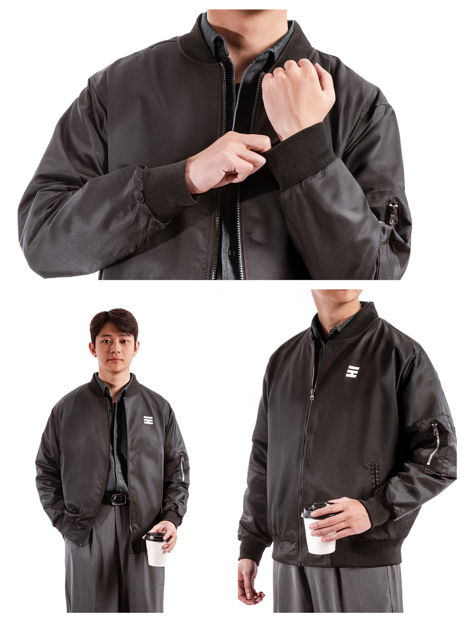 Áo khoác dù bomber Basic Hiddle H11-AK10