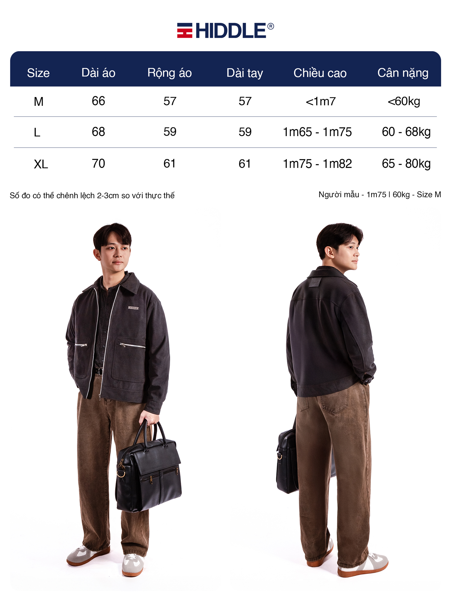 Áo khoác da lộn nam cao cấp HIDDLE