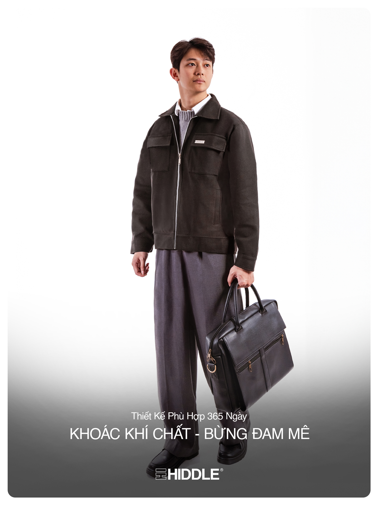 Áo khoác da lộn nam 2 lớp Classic HIDDLE H11-AK1