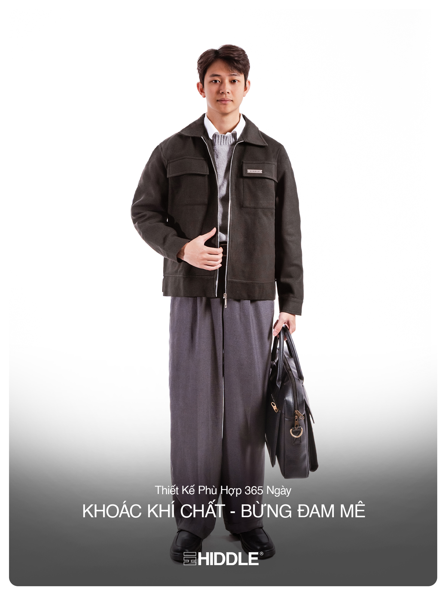 Áo khoác da lộn nam 2 lớp Classic HIDDLE H11-AK1